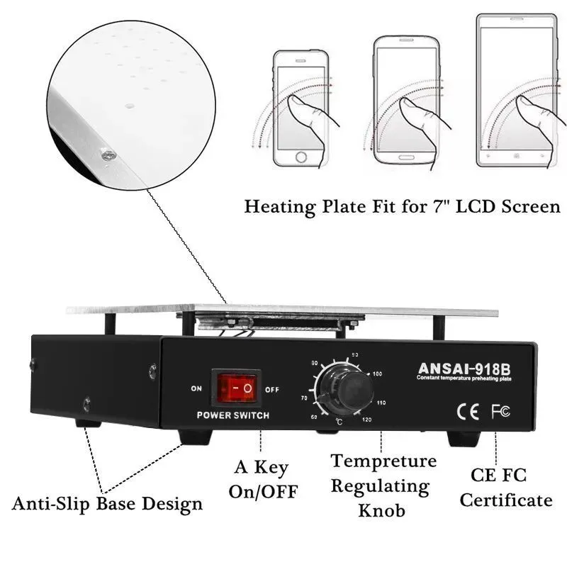 450W Durable 7 inch Phone LCD  - Screen Separator Machine avis et prix